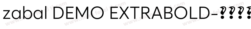 zabal DEMO EXTRABOLD字体转换